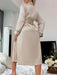 Women’s Silk Satin Long Sleeve Robe with Belt – Elegant V-Neck Sleepwear